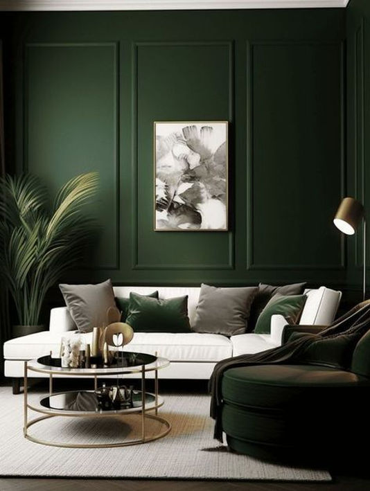 a green living room