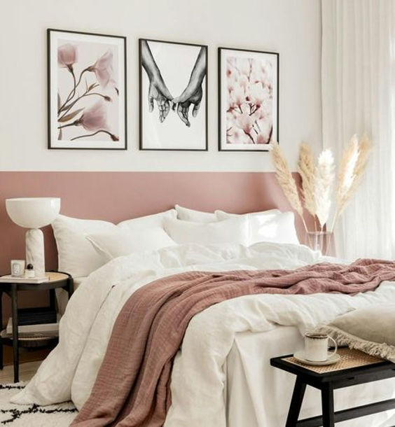 a pink bedroom