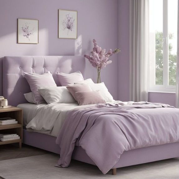 a purple bedroom