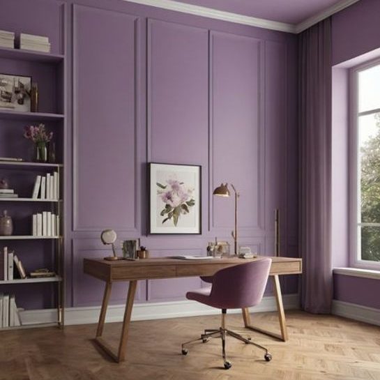 a purple studio