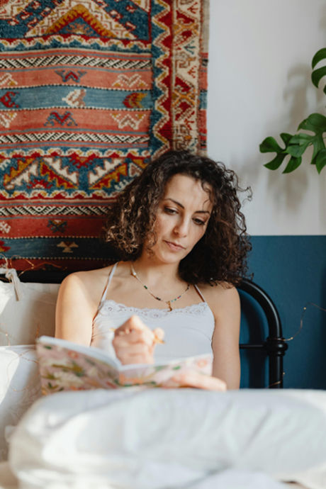 woman practising journaling