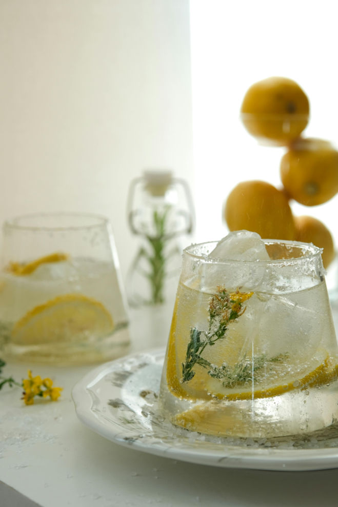 a lemonade in a glass