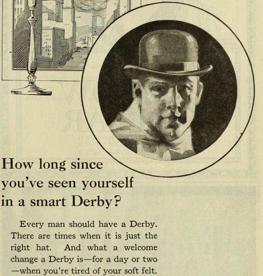 old vintage ads Mallory Derby Hat
