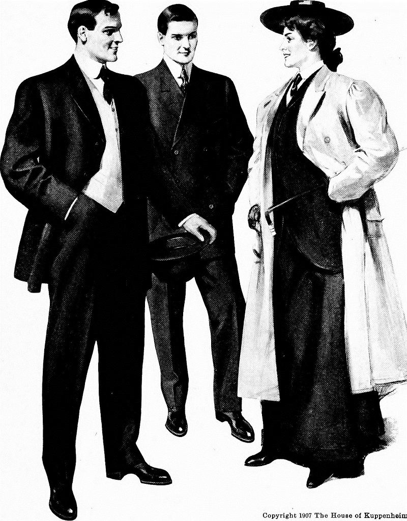 mens fashion in the beginning of last century