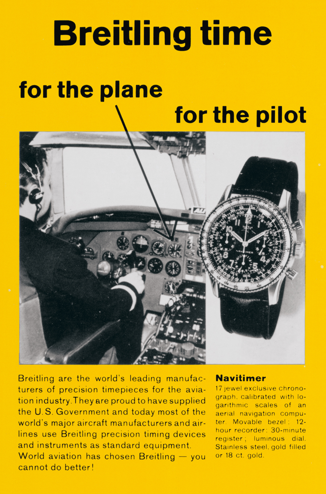 Breitling Navitimer vintage ad