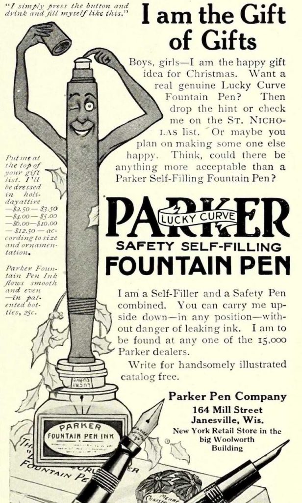 old ad from Parker pens