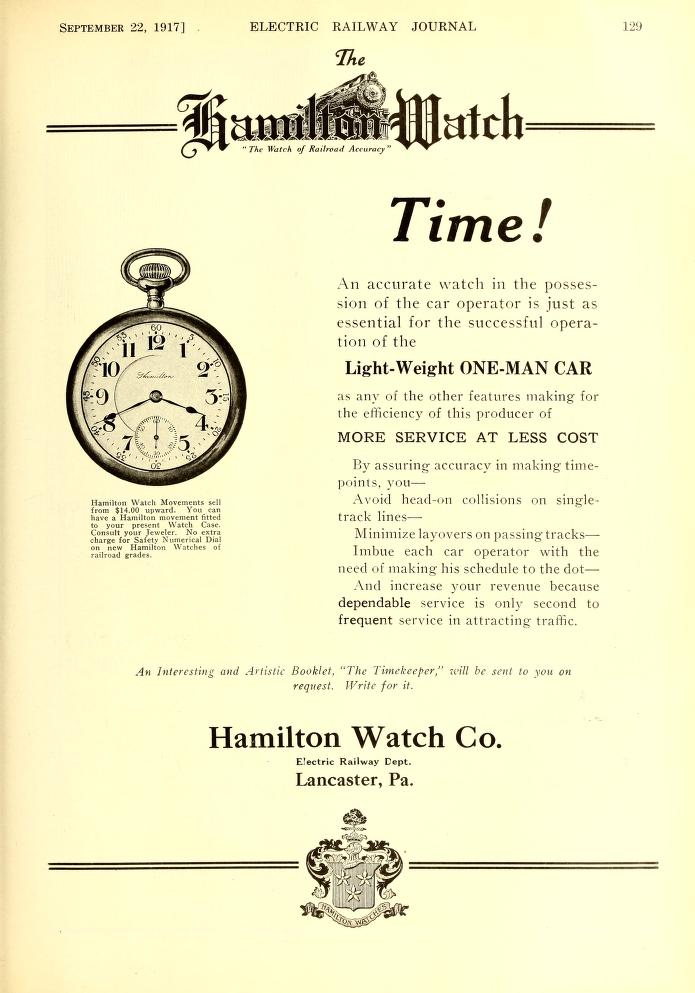 Hamilton watches vintage ads