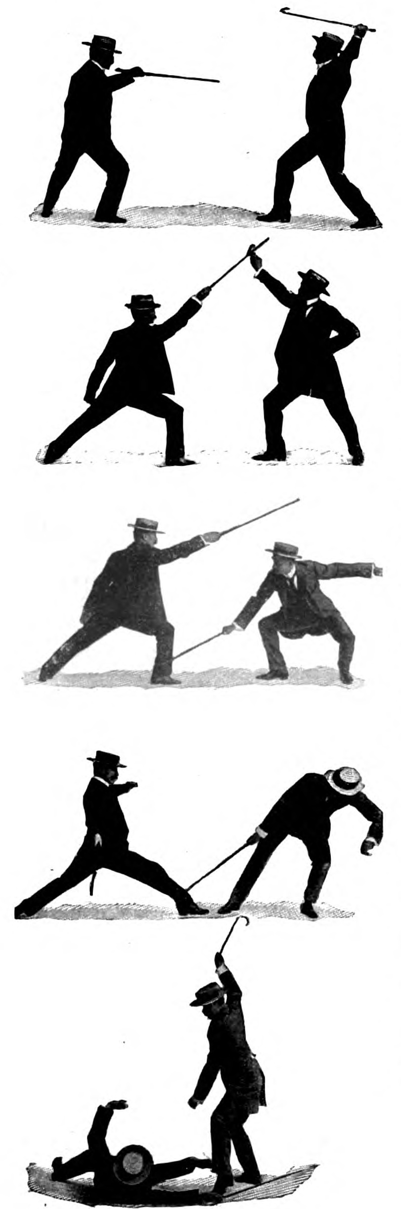 self-defence with a stick or cane