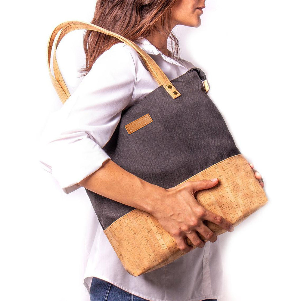 Renewable Material Cork Shoulder Handbag theyogalift.se