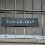 Gun gallery bord op Alcatraz