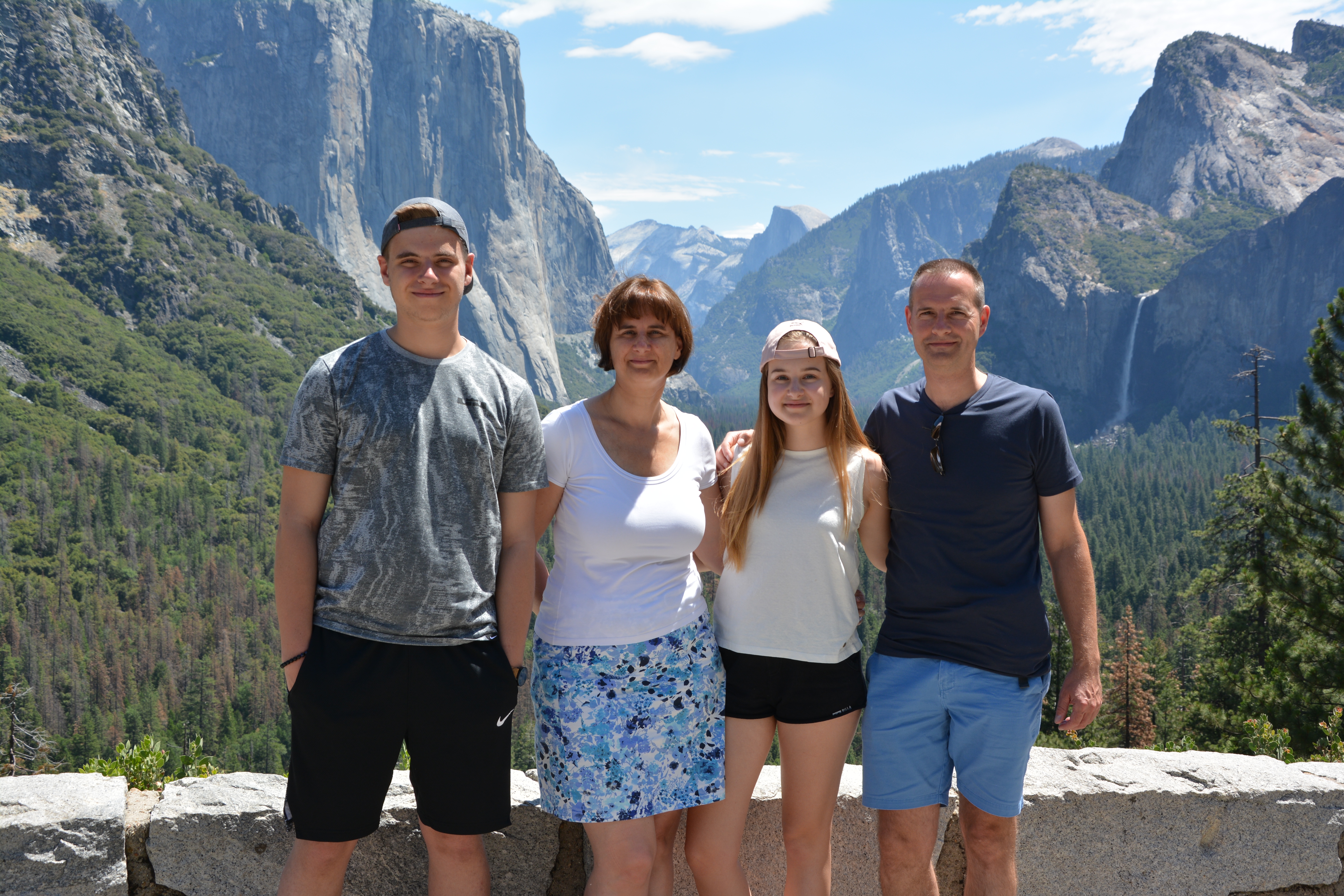 Onze familie in Yosemite
