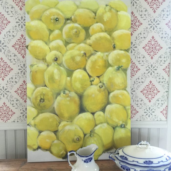 "Citroner", olja, 75x95 cm. Dvärsätt