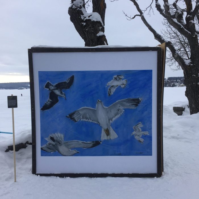 "Ser ni mig?", olja, 120x130 cm. Badhusparken, Östersund