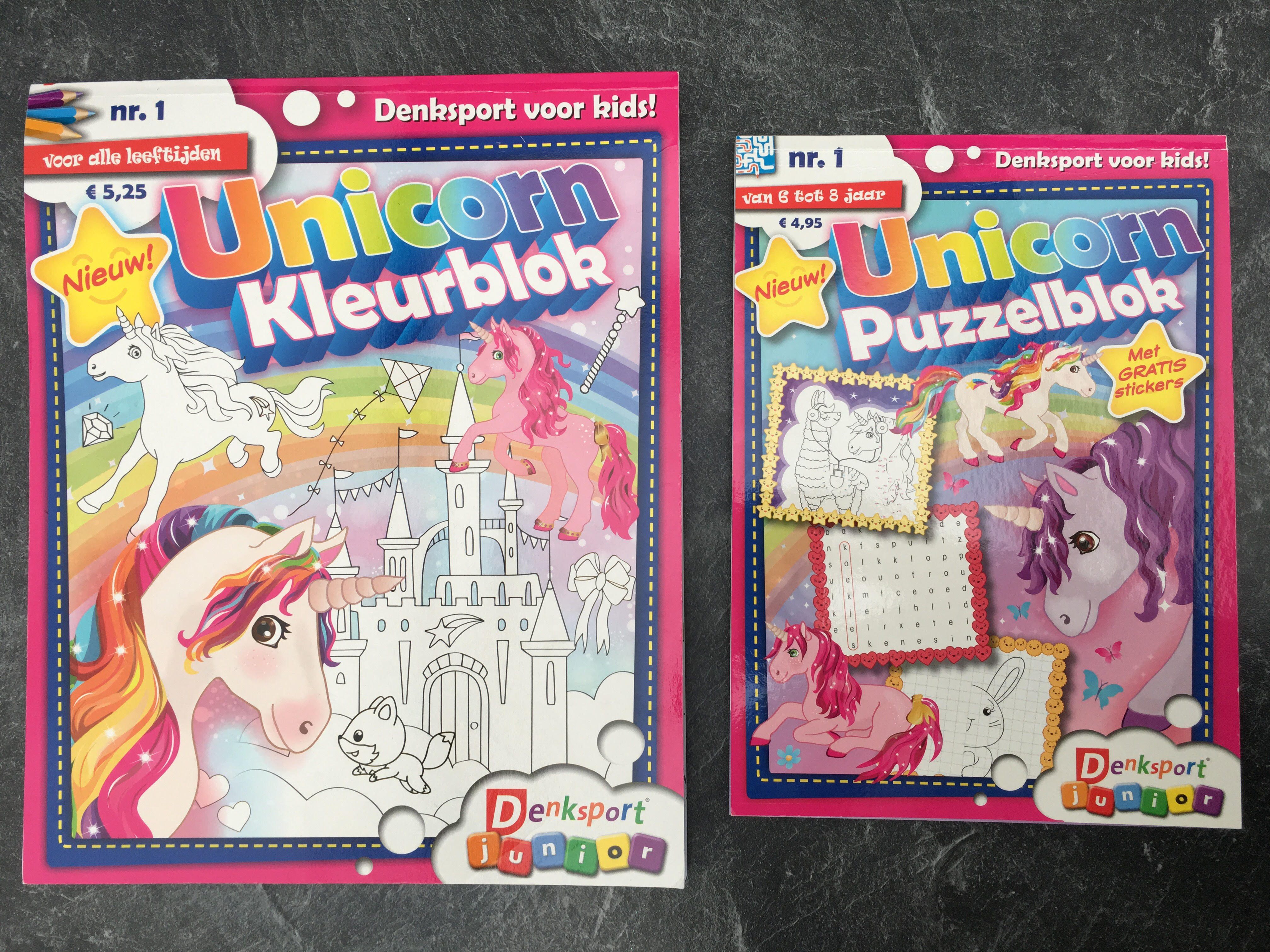 Unicorn Kleurblok en Unicorn Puzzelblok