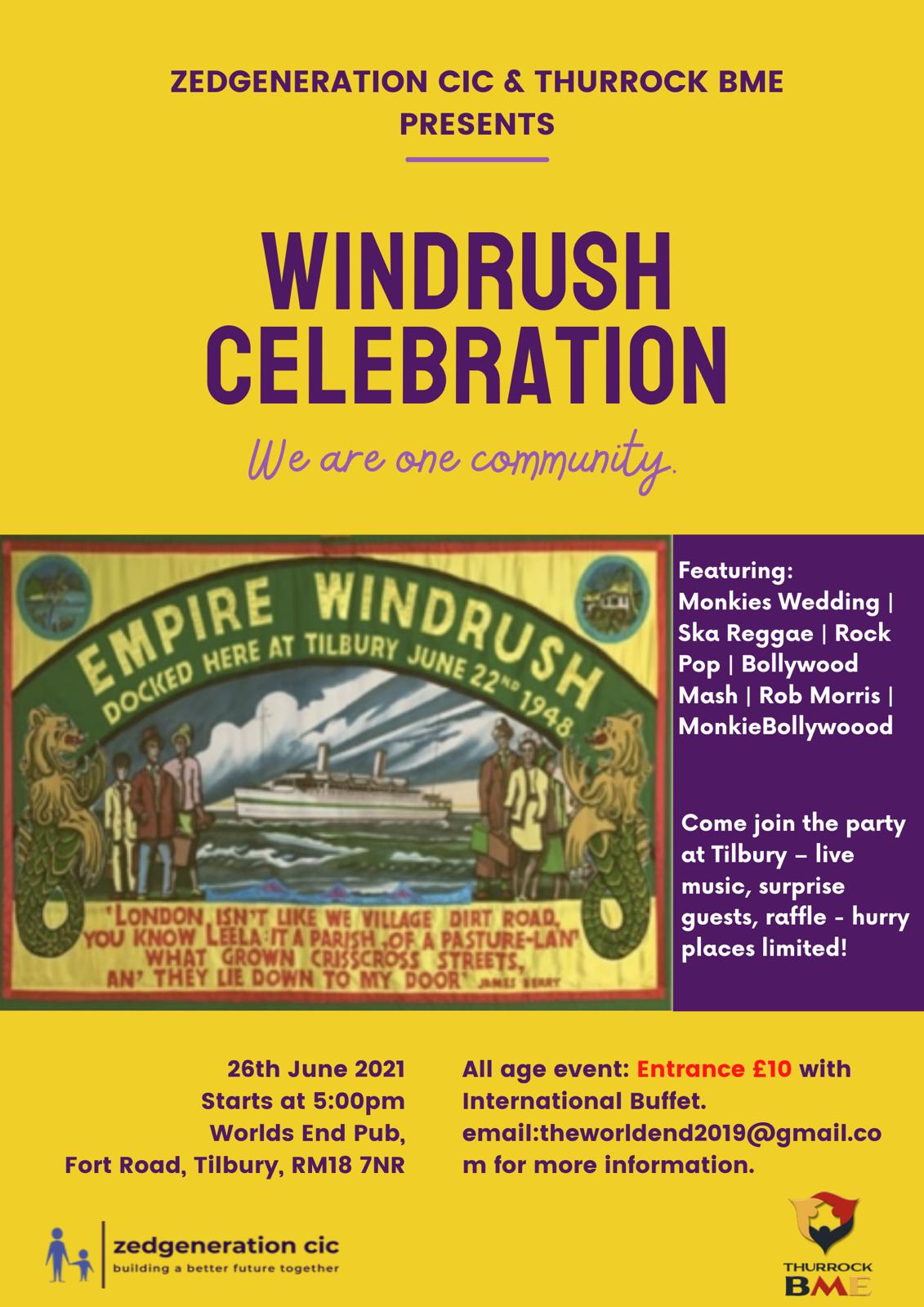 Windrush 2021 flier