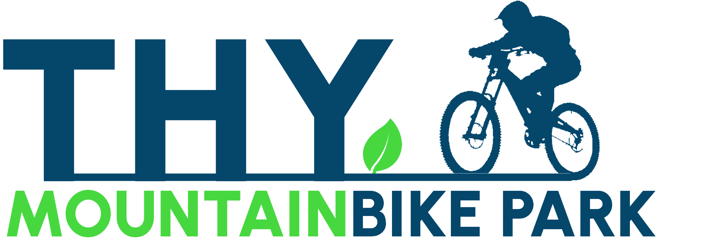 Logo med blå skrift