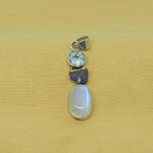topaz tanzanite moonstone pendant