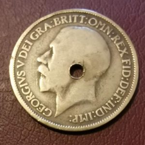 1912 half penny coin