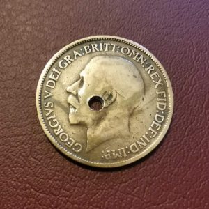 1919 half penny coin