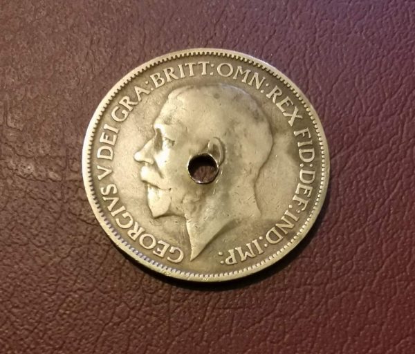 1924 half penny coin