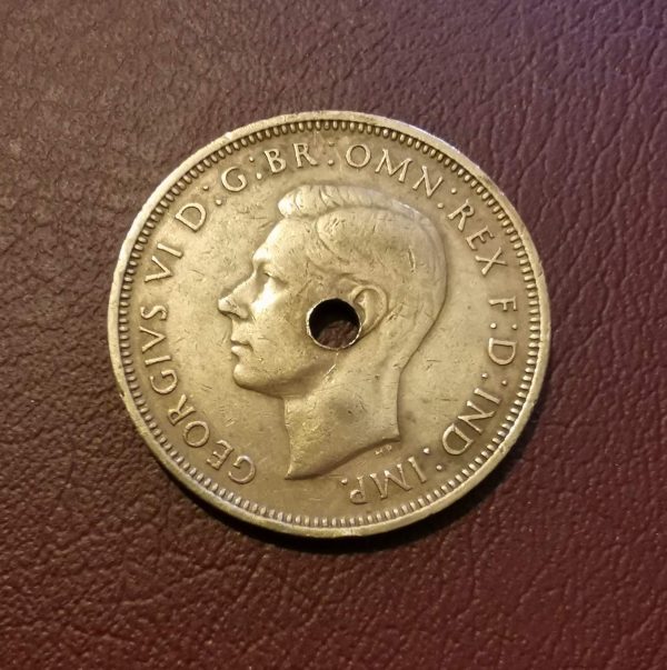 1944 half penny coin