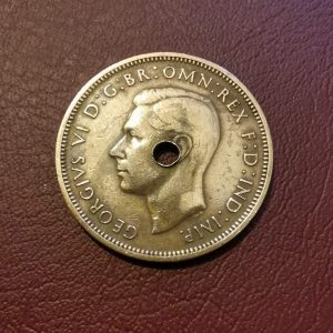 1945 half penny coin