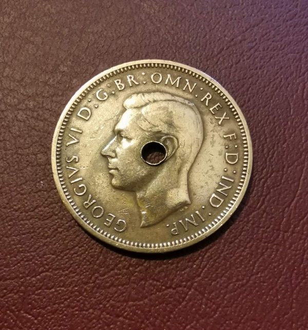 1945 half penny coin