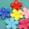6 large flower shaped plastic buttons approx 40mm mixed lot new craft sewing - Image 8