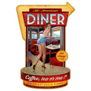 Formede skilt All american diner