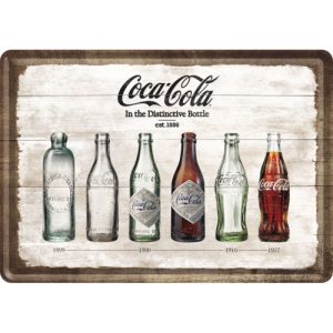 Postkort Coca-Cola Bottle Timeline