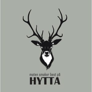 Serviett Maten hytta gr&aring;