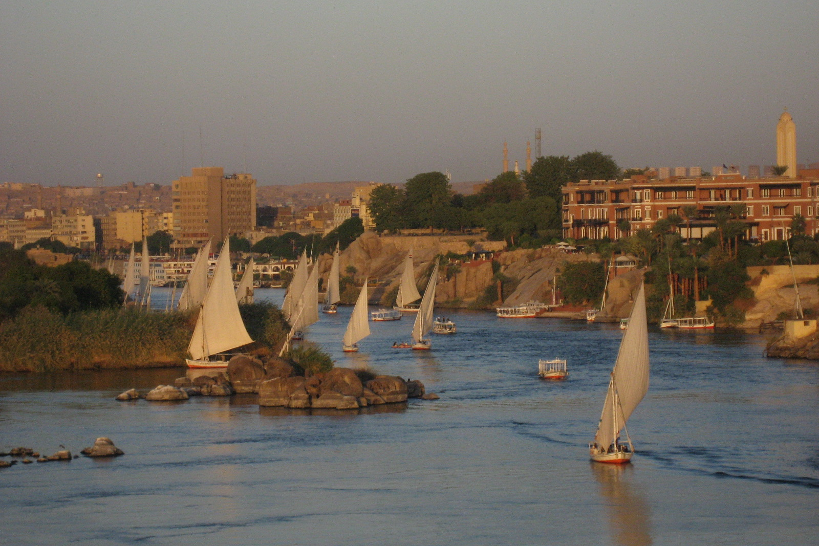 Feluccaer i Aswan