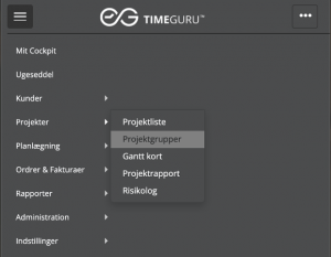 TimeGuru menu