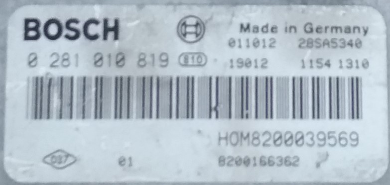 Ecu motor 0281010819 – *** Centralitas de motor -TODO ECU