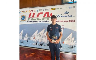 Leo Griñán, bronce en el campeonato de España de ILCA 4 sub-16 celebrado en Galicia.
