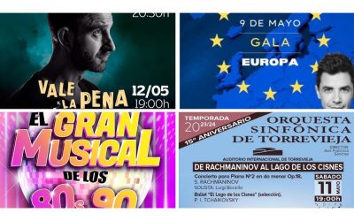 Dani Rovira, Gala Europa, Orquesta Sinfónica de Torrevieja y Musical de los 80 y 90: Oferta Cultural este Fin de Semana.