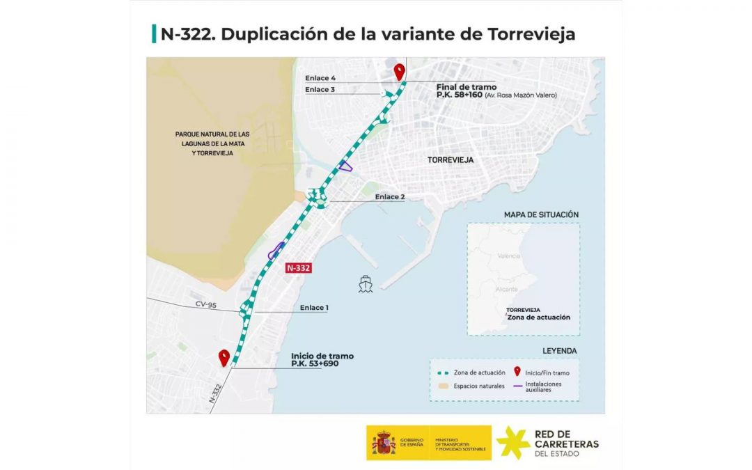 Torrevieja exige al Ministerio de Transportes el desdoblamiento completo de la N-332