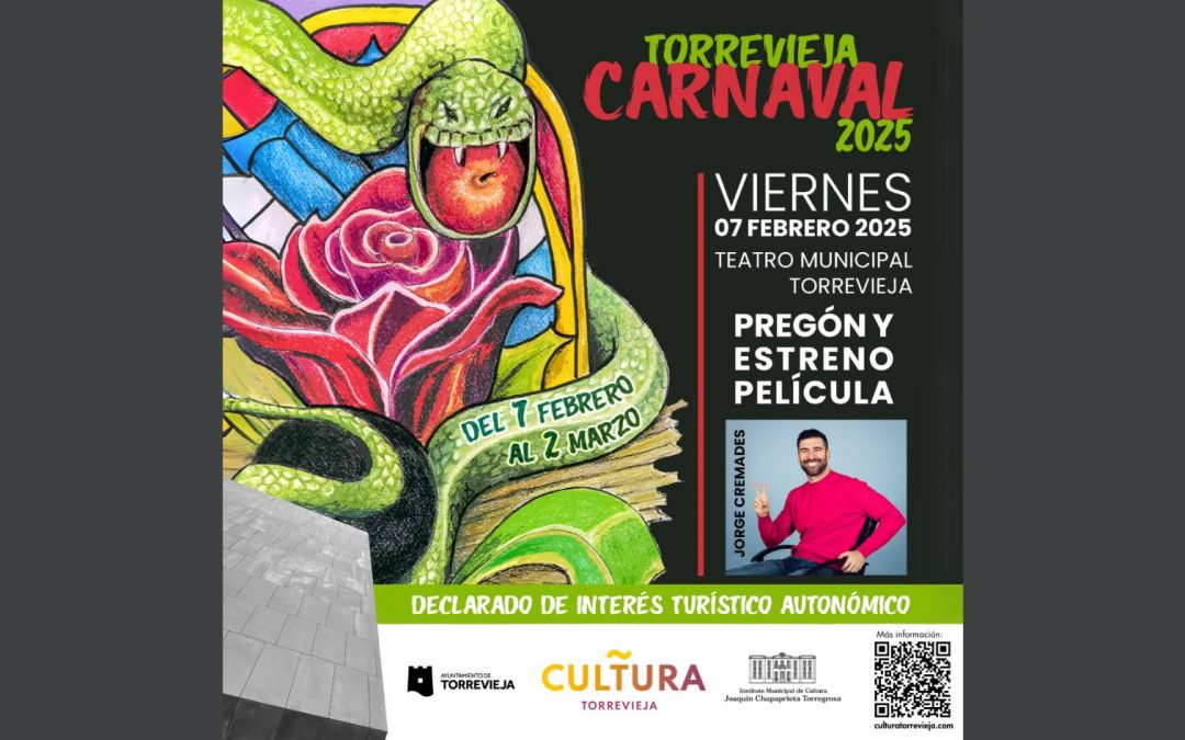 JORGE CREMADES INAUGURA EL CARNAVAL DE TORREVIEJA 2025 CON SU PREGÓN