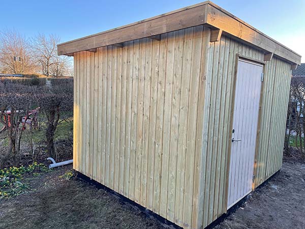Skur bygget til boligforening i Rødovre. Udført af tømrer Elmdam