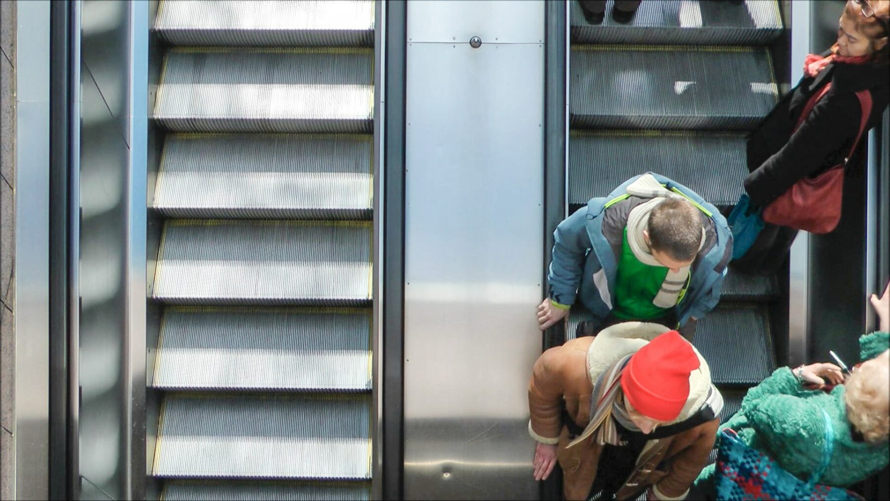 public escalator, videostill aktion view, 2015