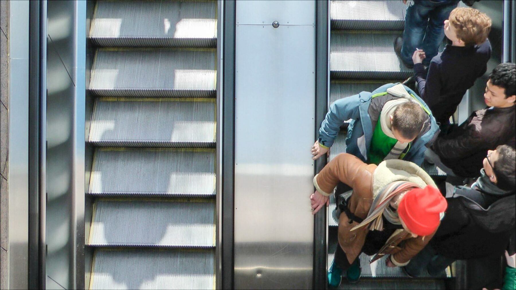 public escalator, videostill aktion view, 2015