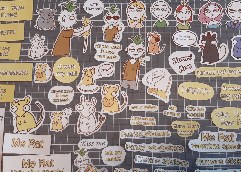 stickers with cartoon characters