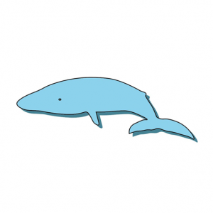 vektor drawing of a whale