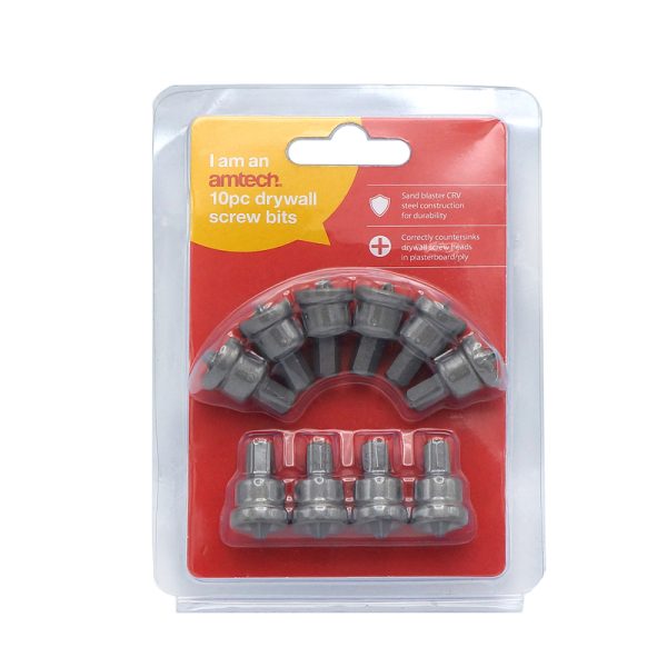 Amtech 10pc Drywall Screw Adaptor Set