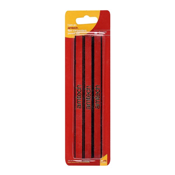 Amtech 6pc HARDWOOD CARPENTERS PENCILS