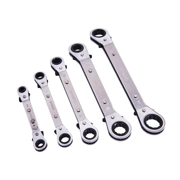 Amtech Offset Ring Ratchet Spanner Set 5pcs – [DK-K1525]