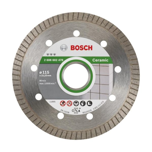 Bosch 2608602478 Best Ceramic Turbo Diamond Blade 115mm x 22mm