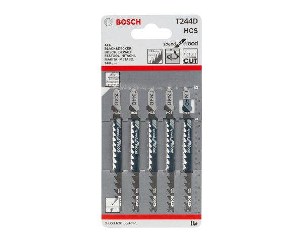 Bosch T244D Speed Curves Jigsaw Blades 5pk