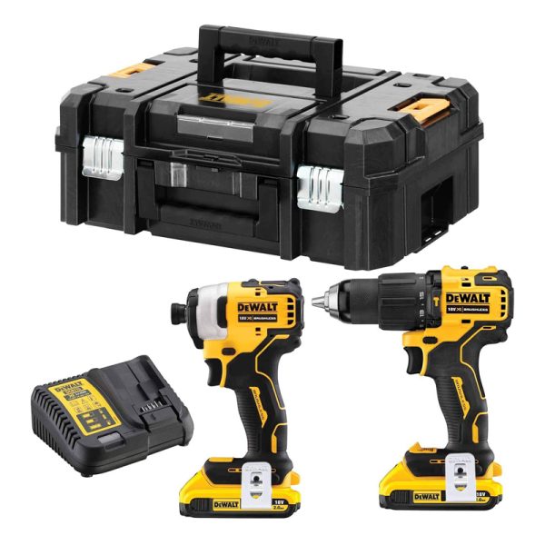 DeWalt DCK2062D2T-GB 18V XR Brushless Compact Combi Drill & Impa