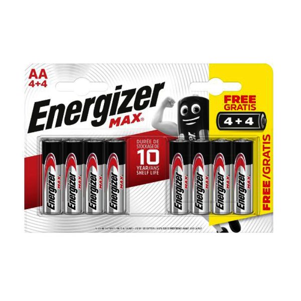 Energizer batteries 4+4 AA pack